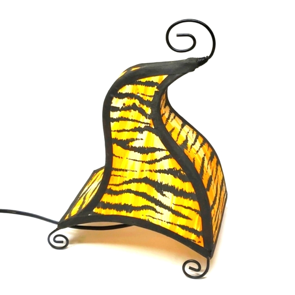 Middle Eastern Style Tiger Pattern Design Table Lamp EUC